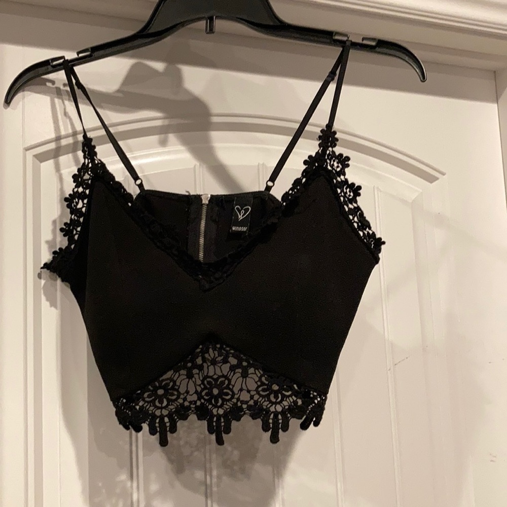 BLACK BRALETTE TOP